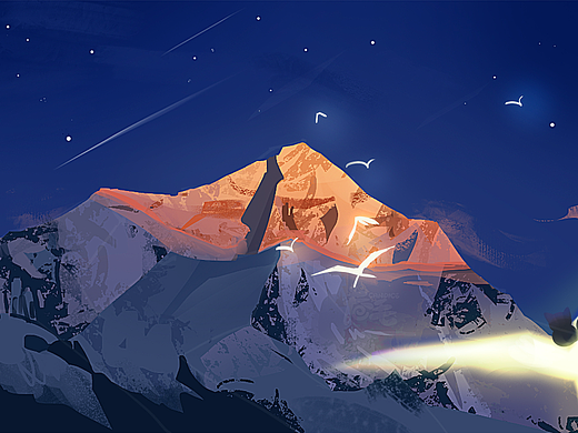 【速途練習(xí)】山（個(gè)人主頁-ZNjI4NTg1MTY=） - 藝術(shù)插畫 - 站酷設(shè)計(jì)師涼拌小卷毛原創(chuàng)素材 - 站酷ZCOOL