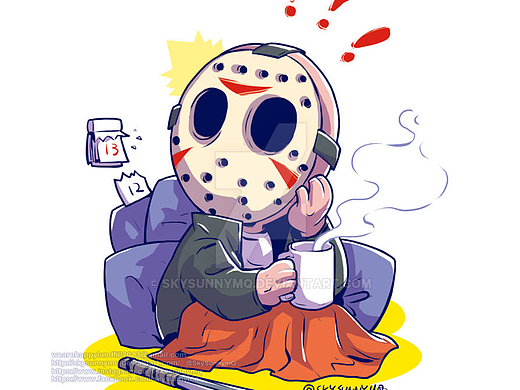 今天13號(hào)，星期五??（個(gè)人主頁-ZNjY3NTA2MDQ=） - 單幅漫畫 - 站酷設(shè)計(jì)師skysunnymq原創(chuàng)素材 - 站酷ZCOOL