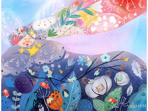 待春暖花开，相约一起（个人主页-ZNDMwMjQ0MjA=） - 儿童插画 - 站酷设计师果咩咩爱儿插原创素材 - 站酷ZCOOL