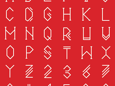 黄金比例晶体字