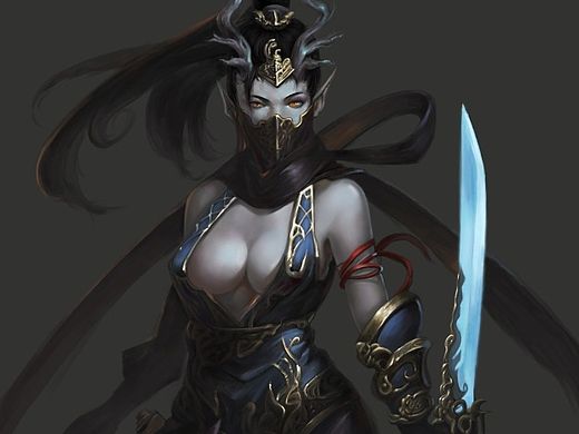 临摹刘远大大的龙女