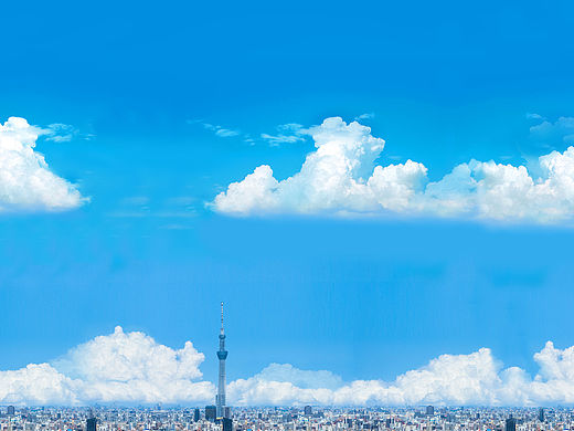 两张高清城市俯瞰图片，适合做网页背景