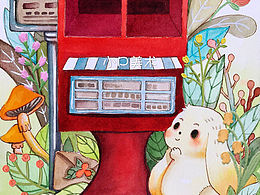 水彩手繪《等你的來信》