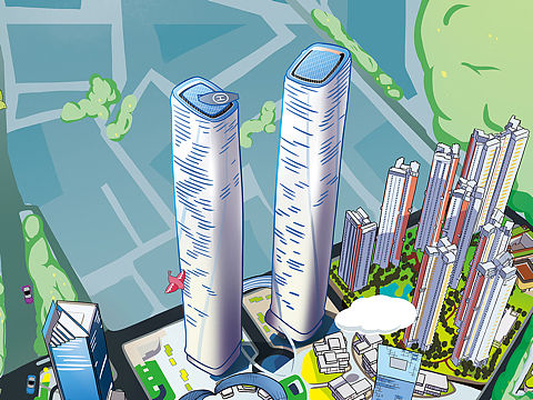 星河地产插画（个人主页-ZMzc1MDMwNjQ=） - 商业插画 - 站酷设计师梦幻结界原创素材 - 站酷ZCOOL