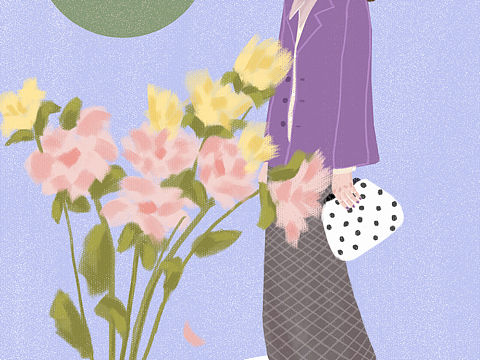 花与女人