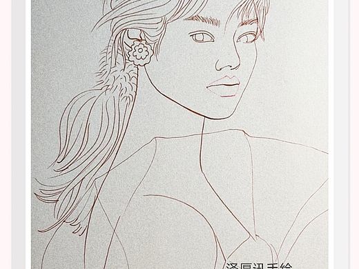 马克笔手绘头像插画过程