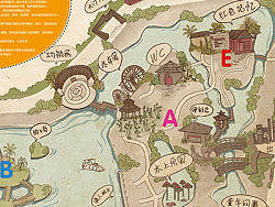 聚龙岛手绘地图