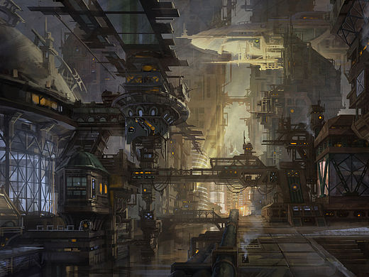 大飞ＣＧ游戏影视原画——科幻城市