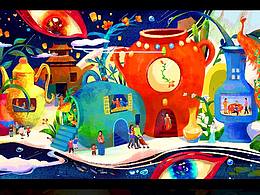 【生于瓷扁平插畫】