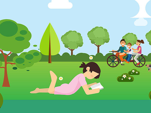 扁平風(fēng)格--娛樂(lè)教育，快樂(lè)成長(zhǎng)（個(gè)人主頁(yè)-ZMjA5MDAzMzI=） - 設(shè)定/分鏡 - 站酷設(shè)計(jì)師小白兔617原創(chuàng)素材 - 站酷ZCOOL