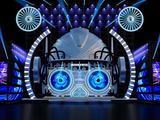 重金属朋克风舞美效果图字节跳动