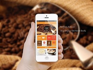 咖啡店铺的概念界面