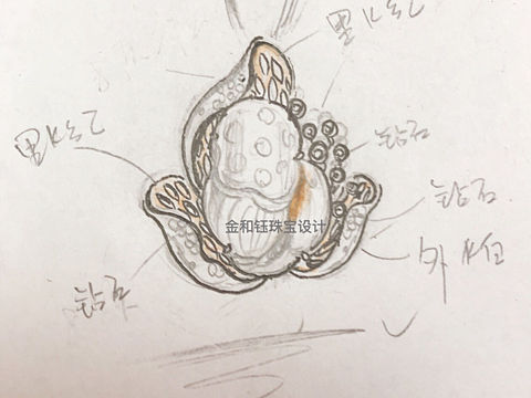 和田玉设计镶嵌，原创珠宝纯手工制作