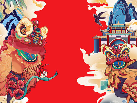 白酒包装插画