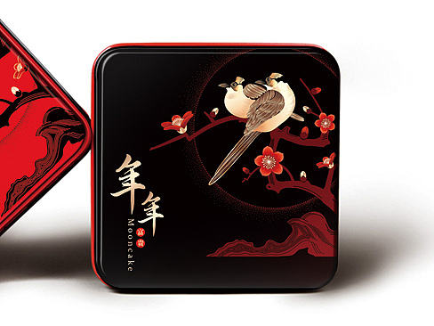 创意包装设计插画设计系列-原创中秋月饼包装