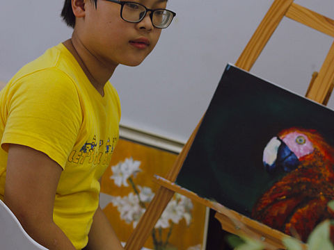 小油画学员^ ^武汉少儿美术培训 