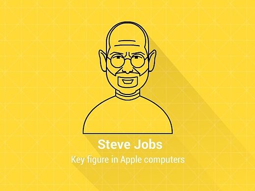 Line Icons of Famous People