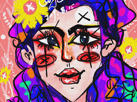 嘿，女孩（個(gè)人主頁-ZMzgzMzEzMjA=） - 新銳潮流插畫 - 站酷設(shè)計(jì)師哎嘛啊丶是蒼耳啊原創(chuàng)素材 - 站酷ZCOOL