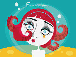 《你和你不都一样》 《章鱼小姐》《瞅女》（个人主页-ZMTQyNjc5Ng==） - 新锐潮流插画 - 站酷设计师enidenid原创素材 - 站酷ZCOOL