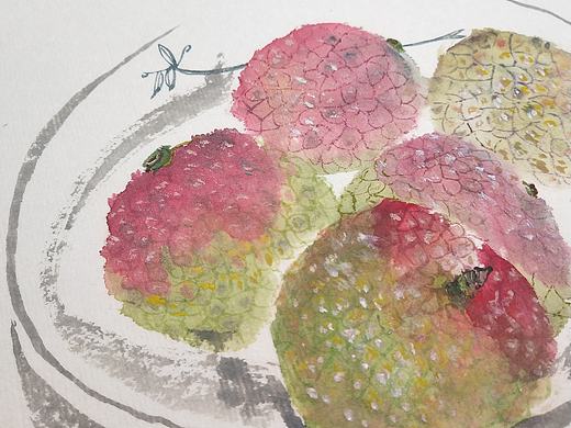 手绘荔枝，励志