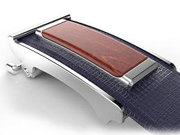 红木不锈钢男士真皮自动皮带扣