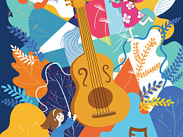 《安静》手绘图案|插画|艺术插画|阿噜咪酱 - 原创作品 - 站酷 (zcool