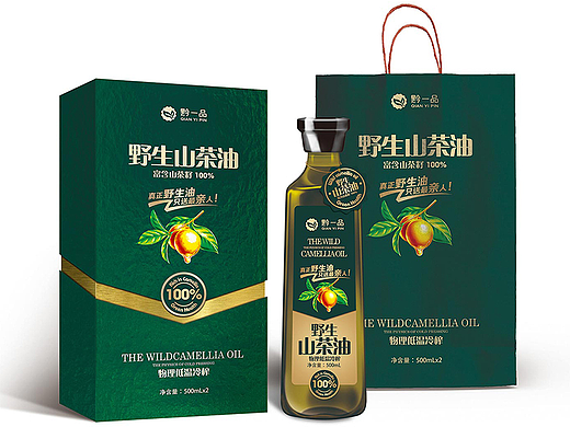 食用油包装设计|包装 山茶油 品牌设计 包装设计 作品