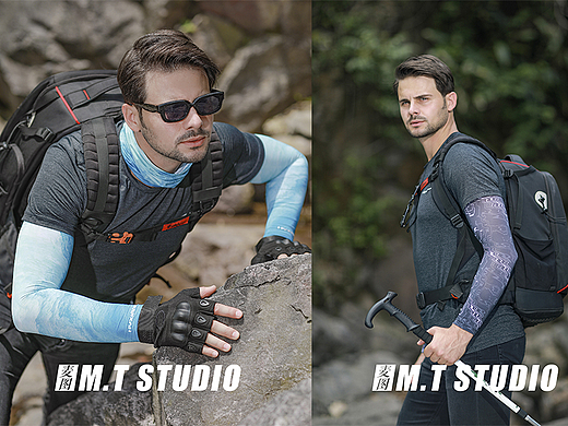 产品拍摄 户外野炊冰袖外模拍摄 野外森林防晒冰袖拍照