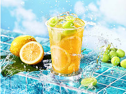 饮品拍摄 | 创意泳池青提柠檬 x 五猫视觉