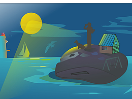 第一幅CDR插画 比较粗糙 凑合看