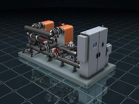 基于Threejs开发的可视化平台_设备控制机组