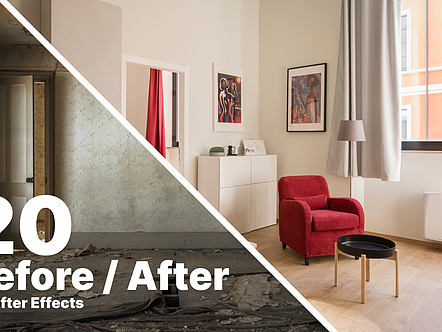 AE模板|创意图形图像前后比对视频动画标题展示广告