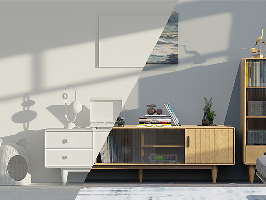 家居场景建模渲染