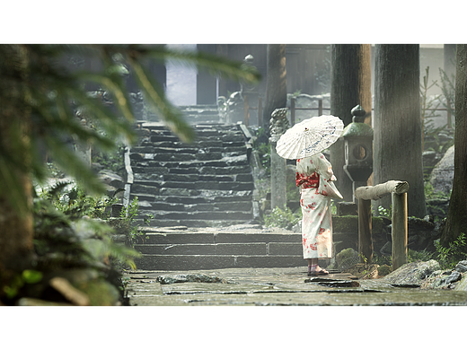 ue4写实渲染:空山新雨后（练习作品）