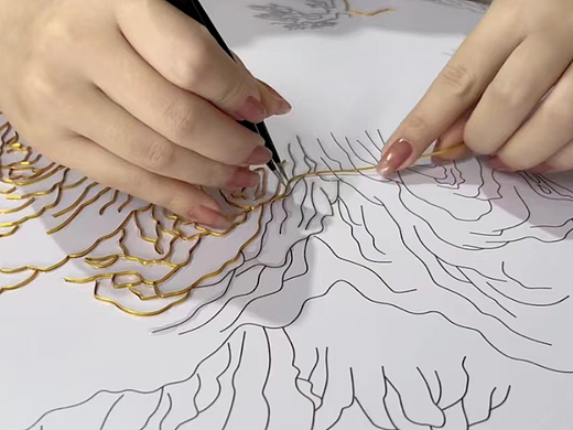 鴻運(yùn)當(dāng)頭掐絲教程（個人主頁-ZNjI3MjcwNzY=） - 其他手工藝 - 站酷設(shè)計師廖建珍原創(chuàng)素材 - 站酷ZCOOL