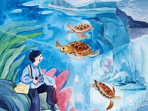 儿童文学作品《小鼠侦探》水彩插画