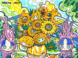 #世界名画100# 流动色彩重构世界名画