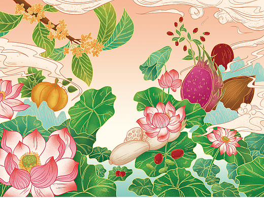 《桂花坚果藕粉》包装设计