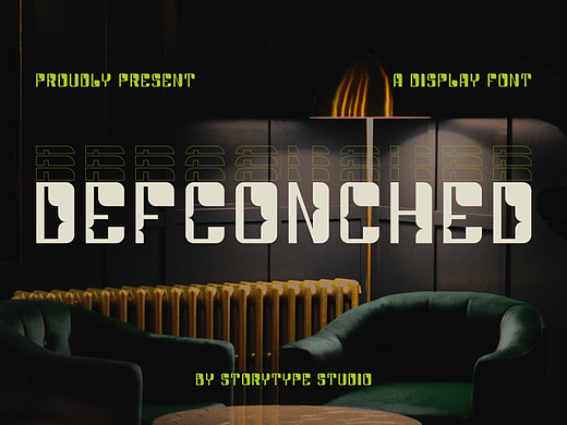 时尚卡通潮流复古酸性文创潮牌logo海报标题英文字体