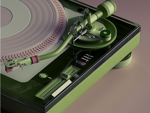 C4D Vinyl record player 练习