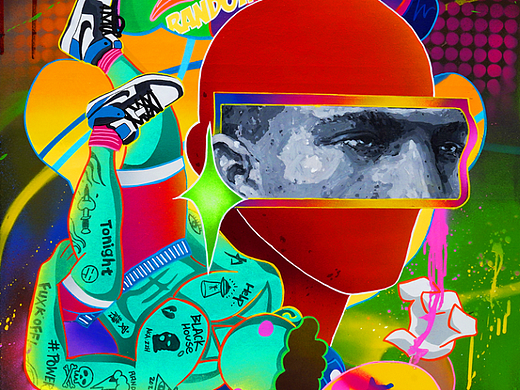 紫灰的最近综合材料架上作品