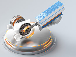 麻将内部电机效果图渲染