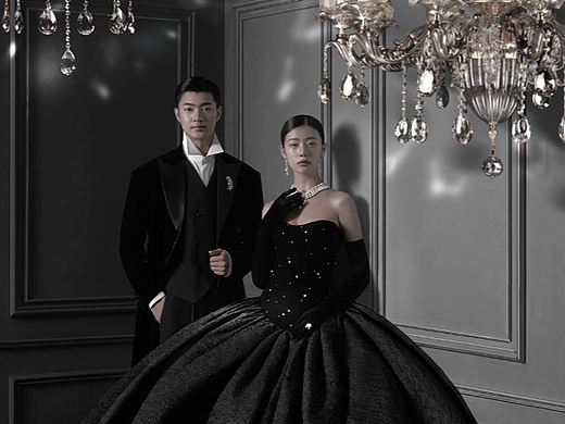 素描质感室内高级感黑纱~