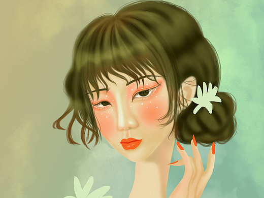 复古美女2（个人主页-ZNjExNjEzNDQ=） - 商业插画 - 站酷设计师世丹原创素材 - 站酷ZCOOL