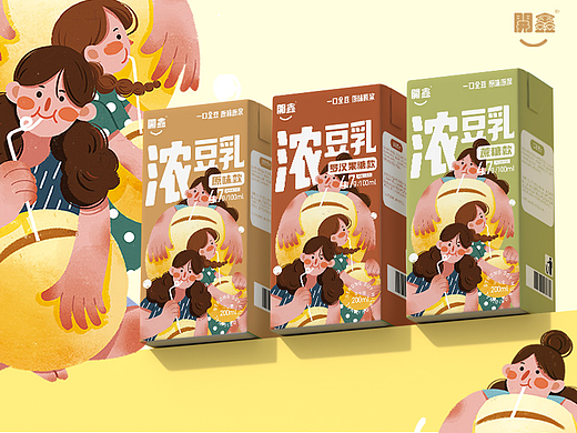 开鑫浓豆乳包装设计