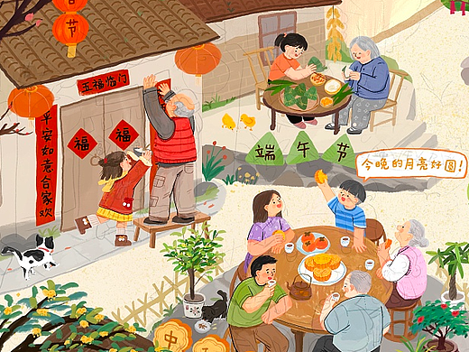去年为《小学生导刊》画的贴纸栏目