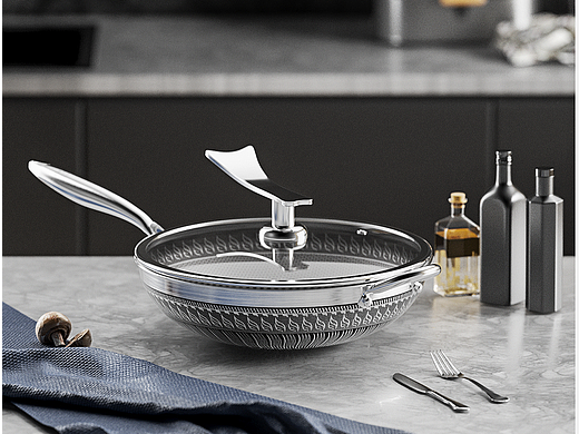 #3D渲染 炒锅（个人主页-ZNjc5MjQxNjQ=） - 产品 - 站酷设计师潮州德乐电商视觉原创素材 - 站酷ZCOOL