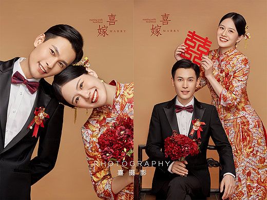 端庄优雅的中式喜嫁婚纱照，这才是我的理想风