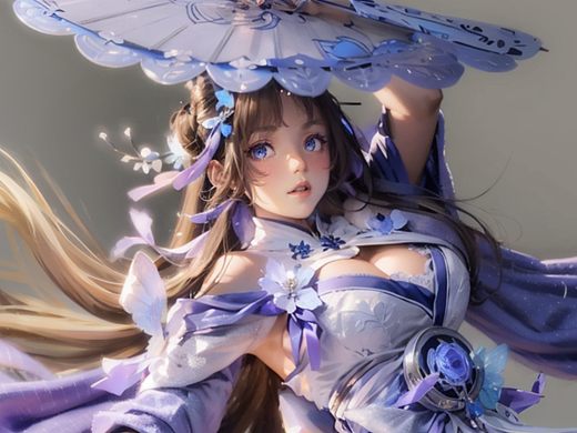 厚涂古风女半身