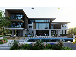 新中式獨棟別墅-建筑動畫